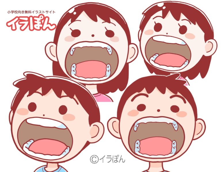 大きな口を開けたイラスト – 口を開けたイラスト かわいい – BEWK