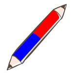 red-blue-pencil-color