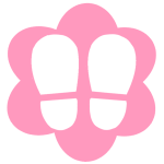 social-distance-footprints-flower-pink