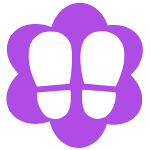 social-distance-footprints-flower-purple
