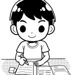 study-boy-mono