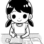study-girl-mono