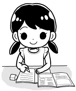 study-girl-mono