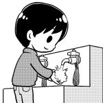 hand-clean-boy-mono