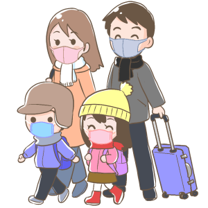 family-trip-winter-mask