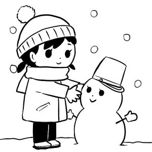 snowman-girl-mono