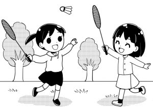 girl-playing-badminton-mono-2