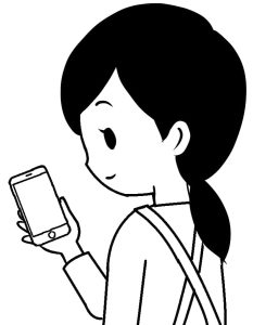 looking-at-smartphone-woman-1-mono