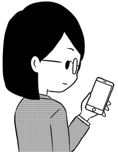 looking-at-smartphone-woman-2-mono