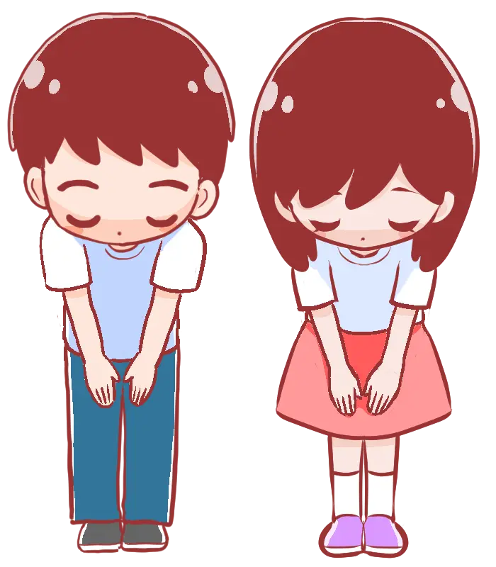 お辞儀をしている人のイラスト